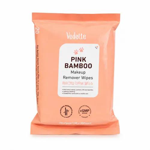 Pink Bamboo Make Up Remover Wipes